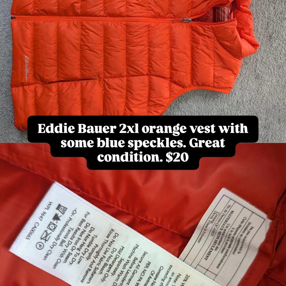 Eddie Bauer Orange Vest